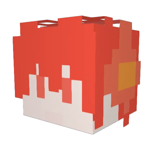 Han_Xiao Minecraft avatar head, 3D render
