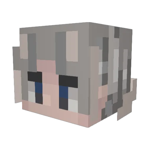 Han_nie Minecraft avatar head, 3D render