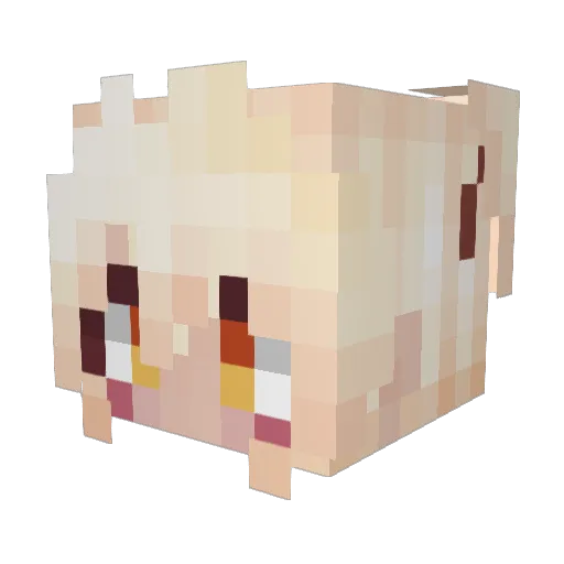Han_zhu Minecraft avatar head, 3D render