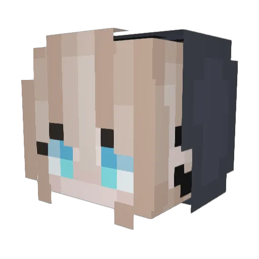 Hana0402 Minecraft avatar head, 3D render