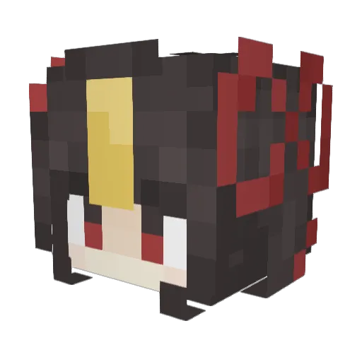 Hana0654 Minecraft avatar head, 3D render