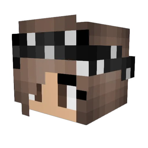 Hana7590 Minecraft avatar head, 3D render
