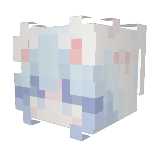 HanaDoc Minecraft avatar head, 3D render
