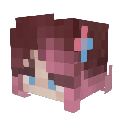 HanaMishiVT Minecraft avatar head, 3D render