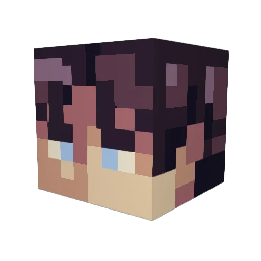 Hana_Seo Minecraft avatar head, 3D render