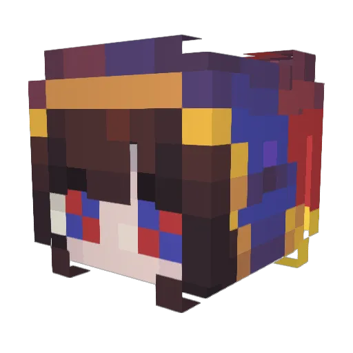 Hana_Sky Minecraft avatar head, 3D render