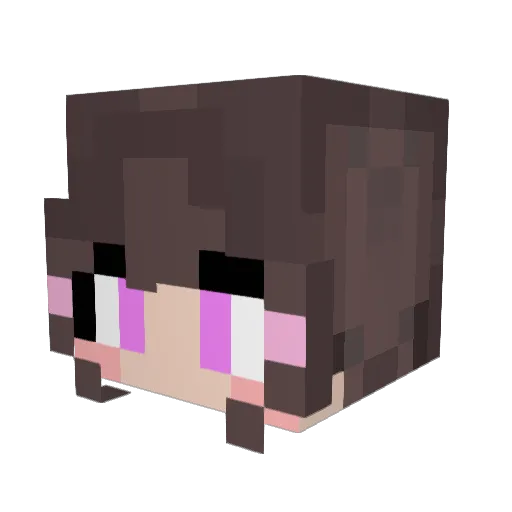 Hanab1_2000 Minecraft avatar head, 3D render