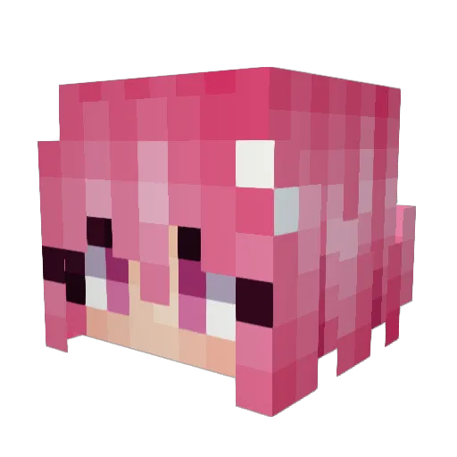 Hanabi_Chan Minecraft avatar head, 3D render