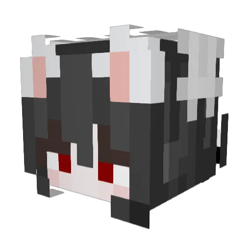 HanaeSan Minecraft avatar head, 3D render