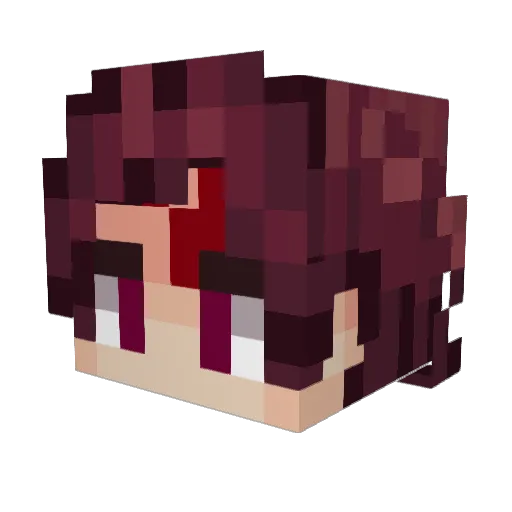 Hanago142 Minecraft avatar head, 3D render