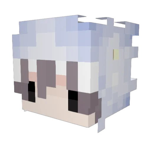 Hanah_ Minecraft avatar head, 3D render