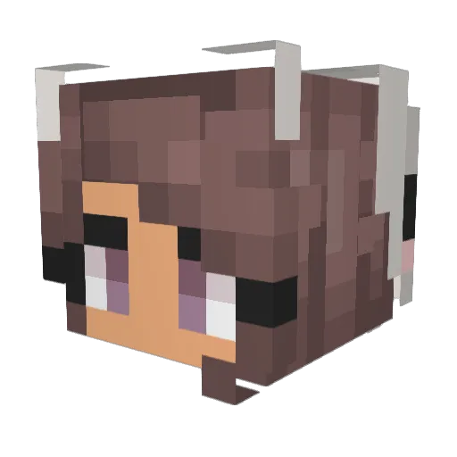 Hanako167 Minecraft avatar head, 3D render