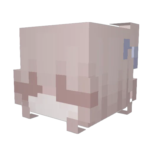 Hanakung Minecraft avatar head, 3D render