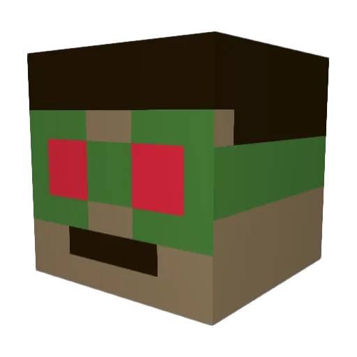 Hanamoa404 Minecraft avatar head, 3D render