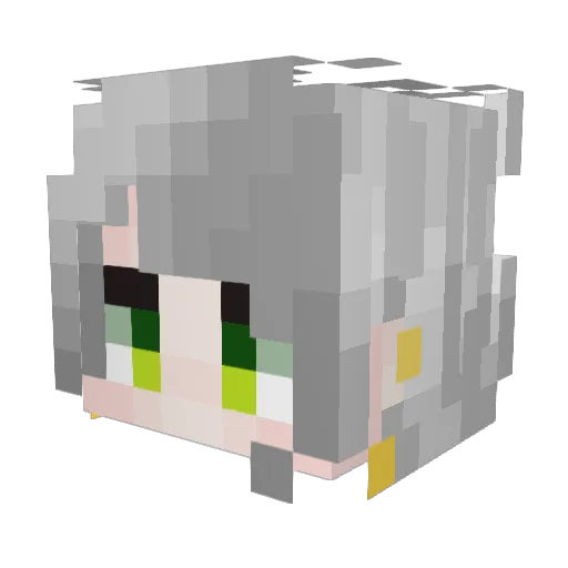 Hanamura_Fuyume Minecraft avatar head, 3D render