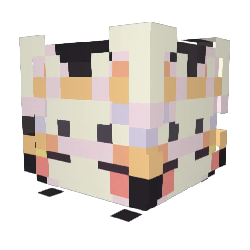 Hanashin003 Minecraft avatar head, 3D render