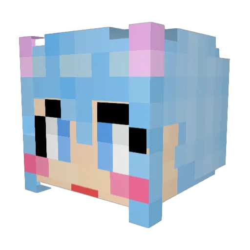 Hanbae806 Minecraft avatar head, 3D render