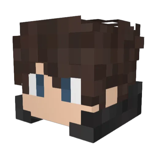 Hancok22 Minecraft avatar head, 3D render
