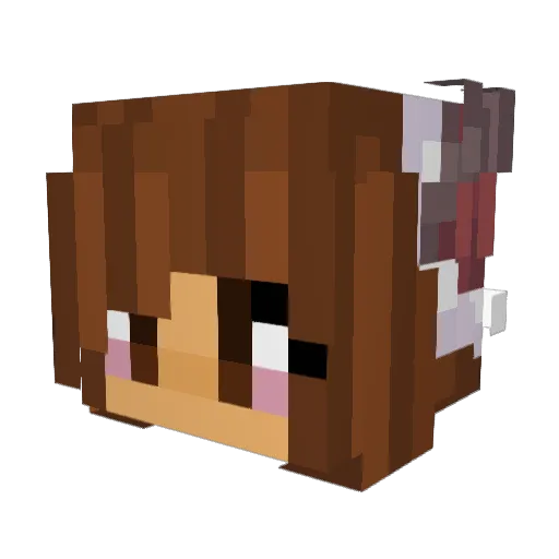 HandLefted Minecraft avatar head, 3D render