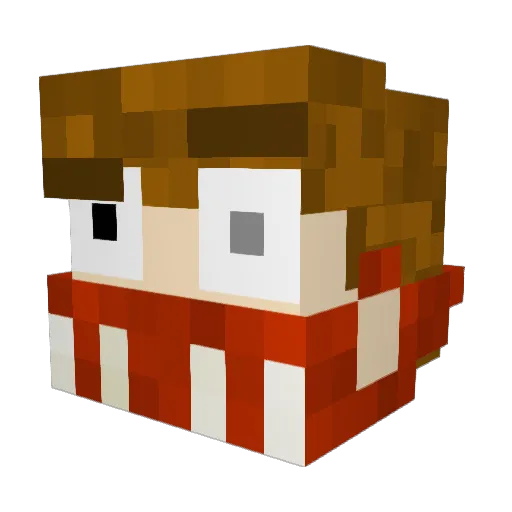 HandOfCraft Minecraft avatar head, 3D render