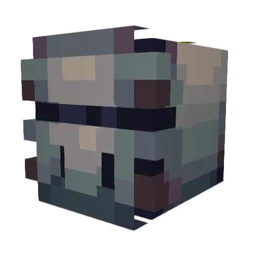 HandToe Minecraft avatar head, 3D render