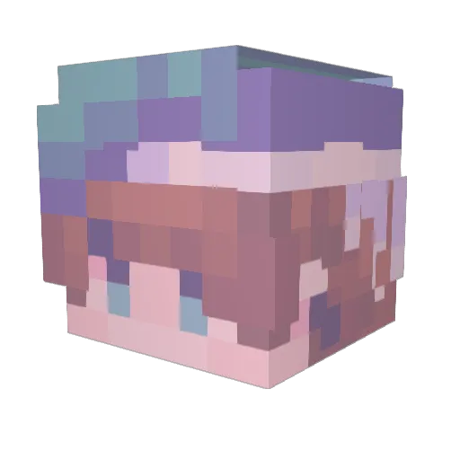 Handarum Minecraft avatar head, 3D render