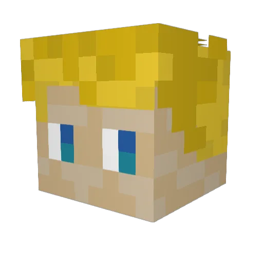 Handbreak Minecraft avatar head, 3D render