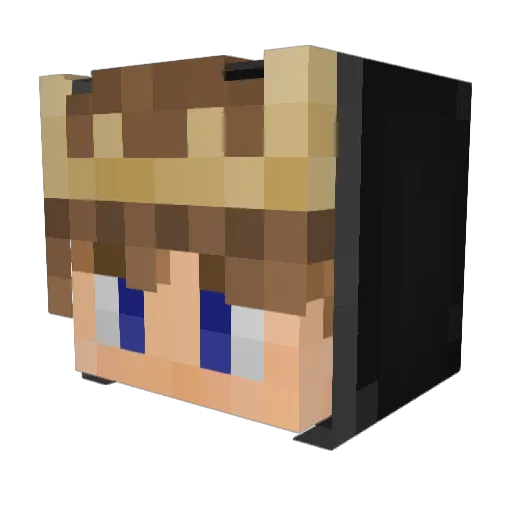 Handcraftedx Minecraft avatar head, 3D render
