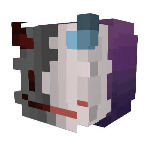 Handeon Minecraft avatar head, 3D render