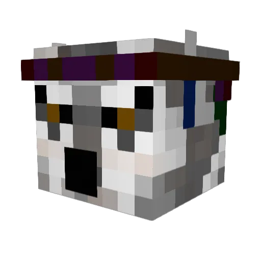 Handeth Minecraft avatar head, 3D render
