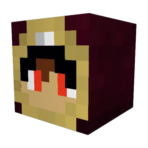 HandiCripple Minecraft avatar head, 3D render