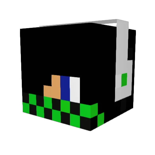 Handin Minecraft avatar head, 3D render