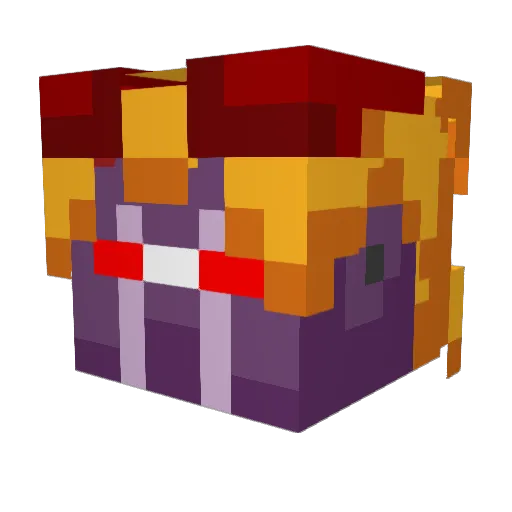 HandleK Minecraft avatar head, 3D render