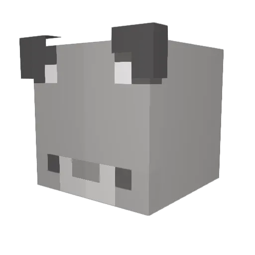 Handon_ Minecraft avatar head, 3D render