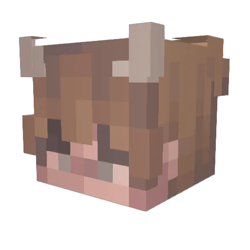 Handpumpe Minecraft avatar head, 3D render