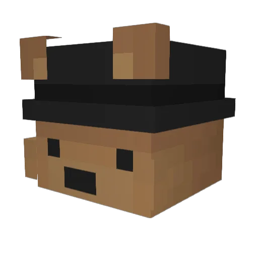 Handschuhfach Minecraft avatar head, 3D render