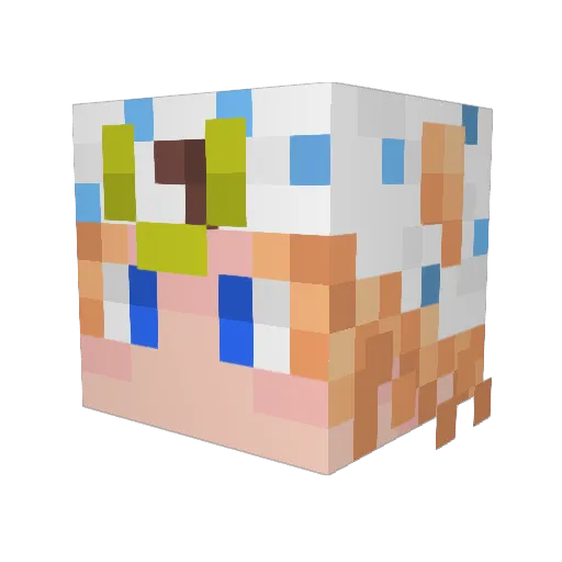 HandsofArudo Minecraft avatar head, 3D render
