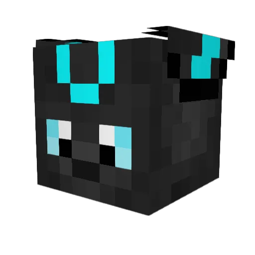 HandsomeGhost Minecraft avatar head, 3D render