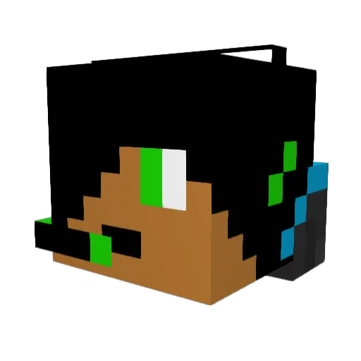 HandsomeHotDog Minecraft avatar head, 3D render