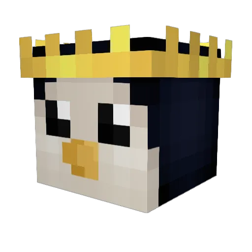 Handuru Minecraft avatar head, 3D render