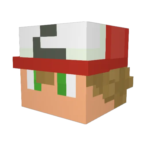 HandwovenMean34 Minecraft avatar head, 3D render