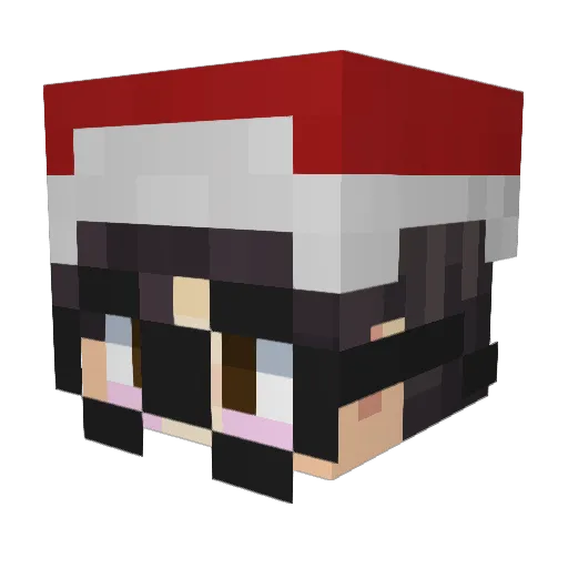 Handyhuelle Minecraft avatar head, 3D render