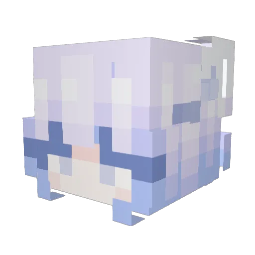 Hane0422 Minecraft avatar head, 3D render