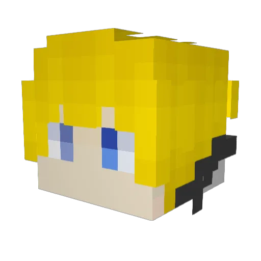 Hane_Reo Minecraft avatar head, 3D render