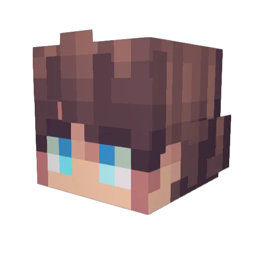 Hanekomaru Minecraft avatar head, 3D render