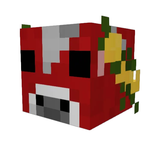 Hanes74 Minecraft avatar head, 3D render