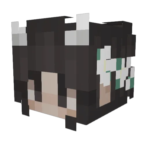 Haneuwul Minecraft avatar head, 3D render
