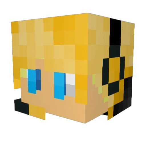 Hanfbauer Minecraft avatar head, 3D render