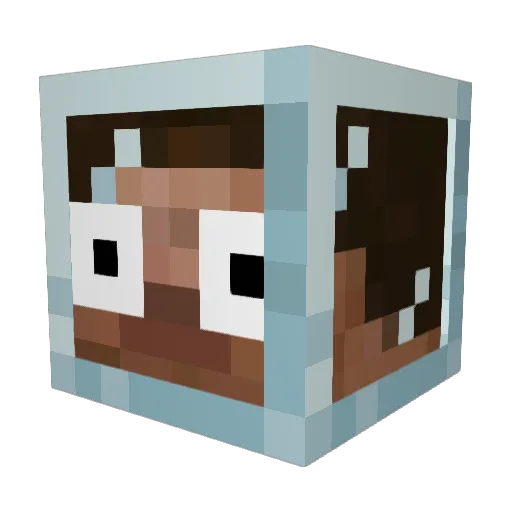 HangPiece Minecraft avatar head, 3D render