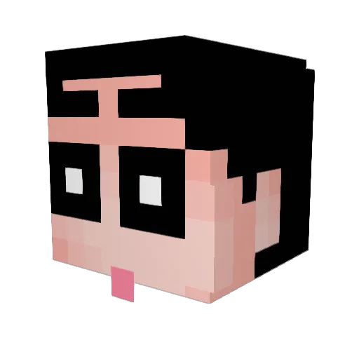 Hang_ju Minecraft avatar head, 3D render